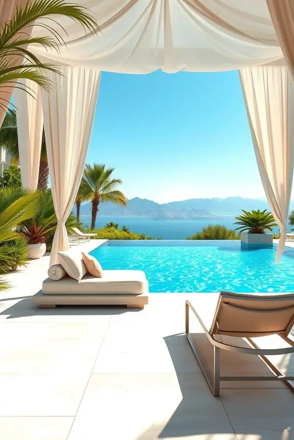 private poolside cabana oasis