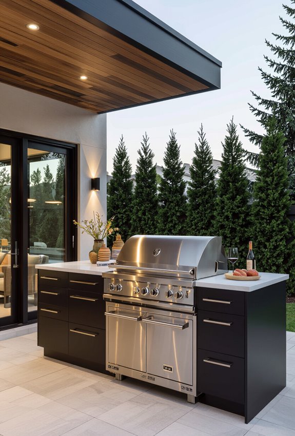 professional outdoor kitchen extension