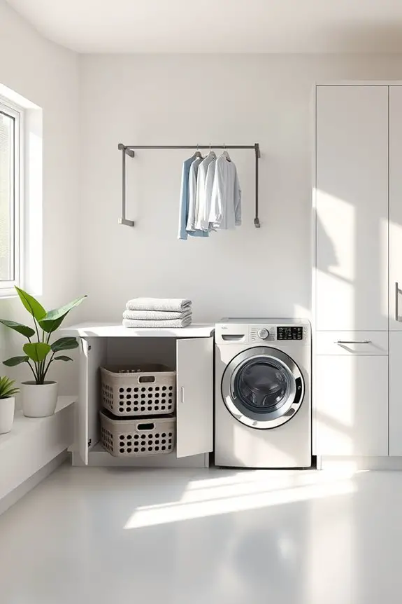 pull out clothes rack installation