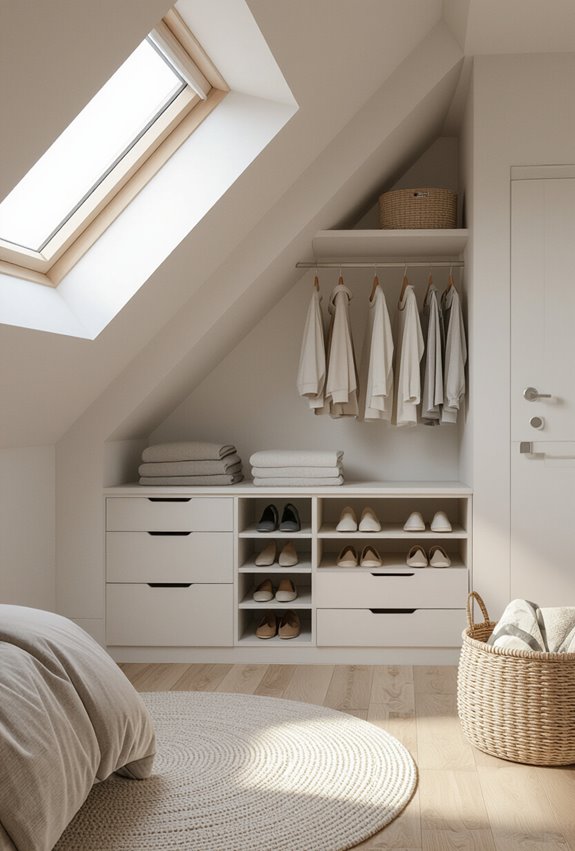 pull out staggered shoe storage
