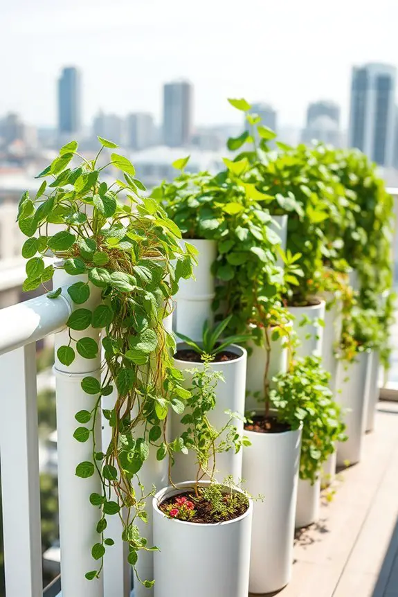 pvc vertical garden planters
