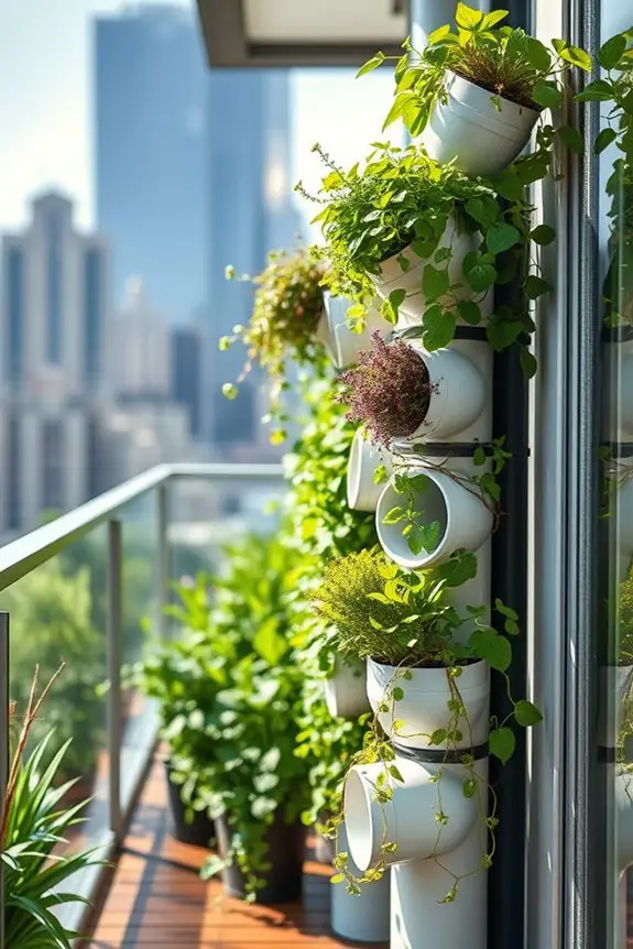 pvc vertical garden planters