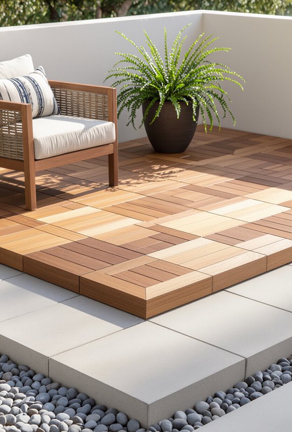 quick install modular balcony flooring