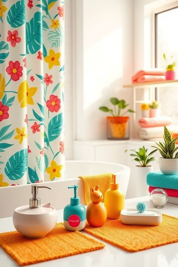 quirky colorful bathroom accessories