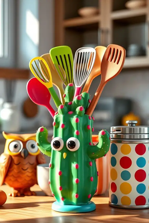 quirky kitchen utensil holders