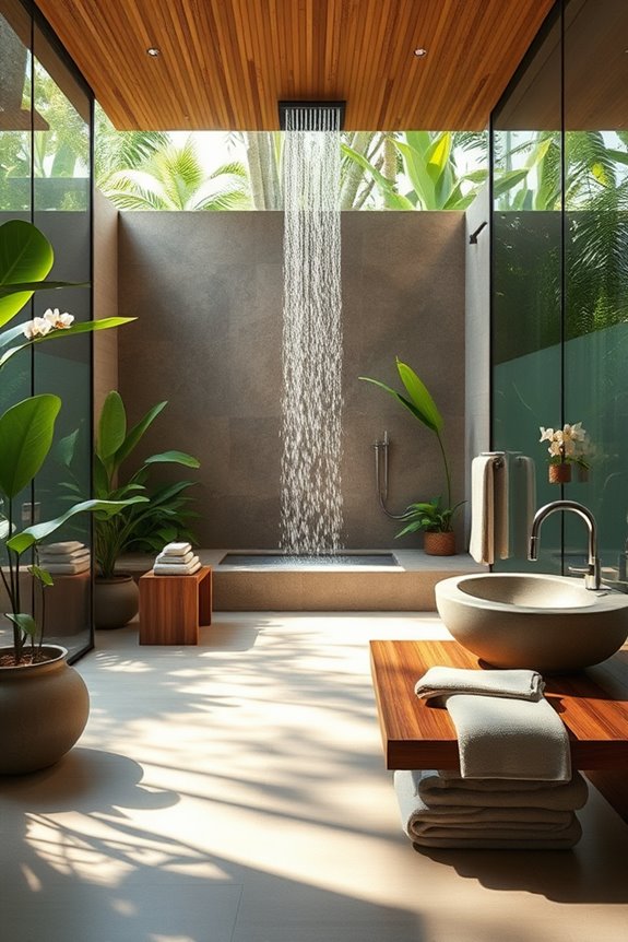 rainforest shower relaxation experience