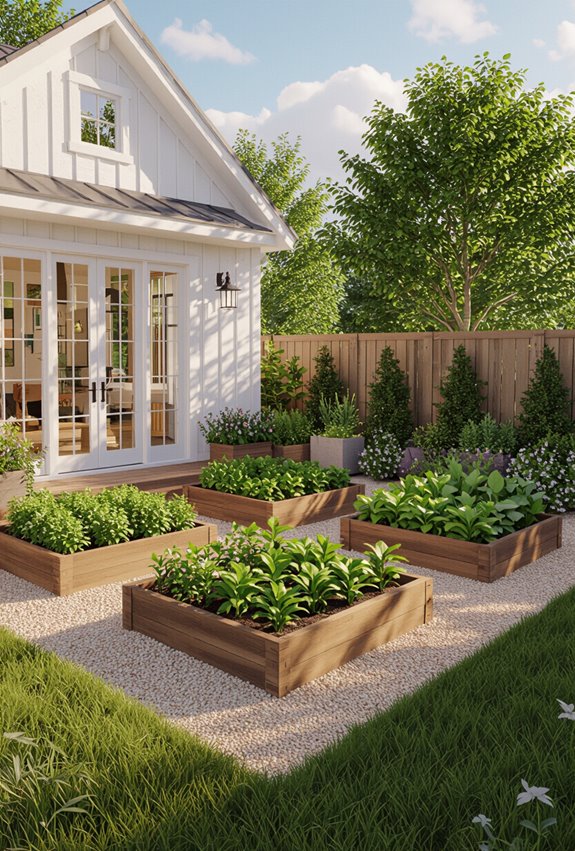 raised beds picket fences
