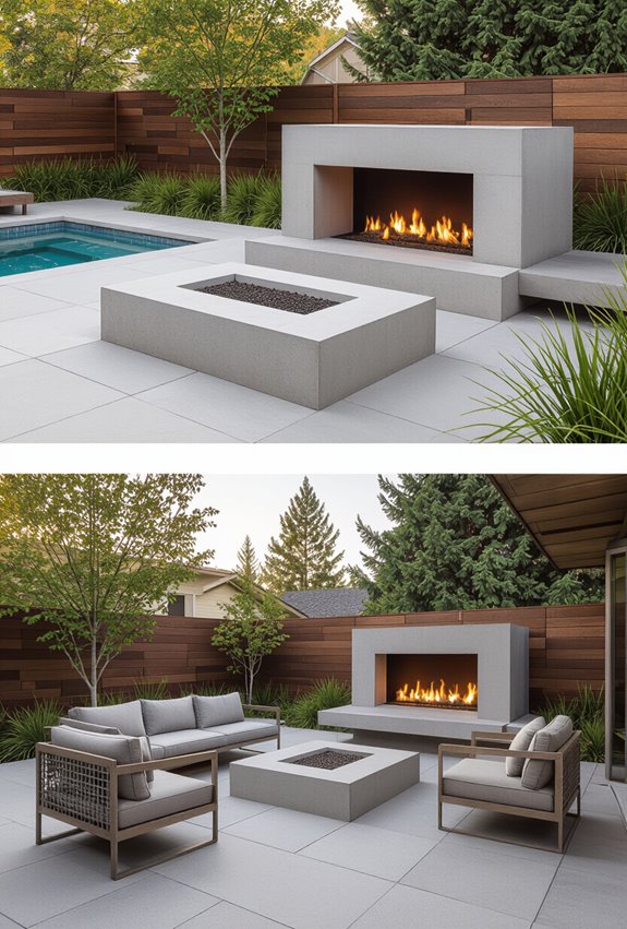 raised concrete hearth for safety
