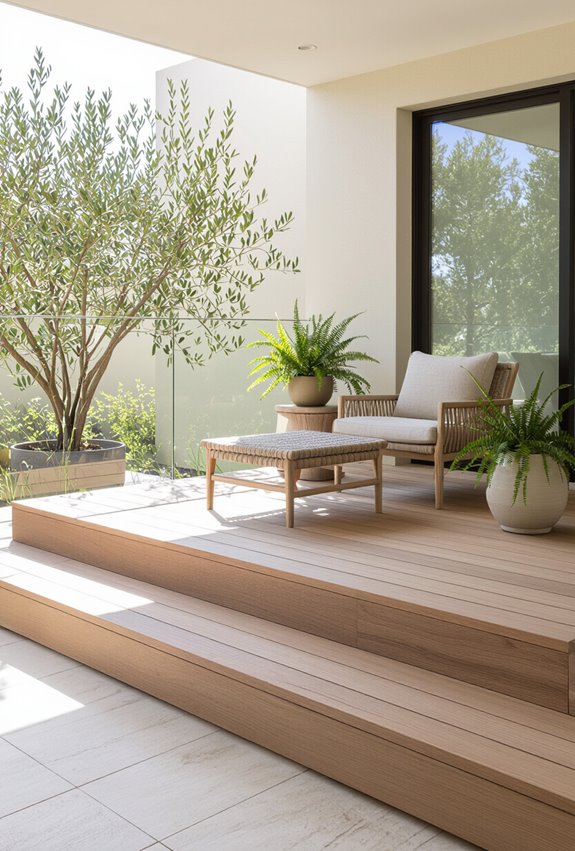 raised layered balcony platform