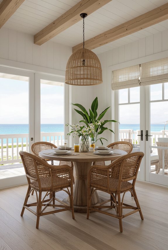 rattan woven chairs for texture