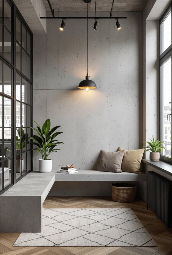 raw metal concrete contrast