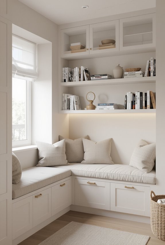 ready made built in cabinet illusion