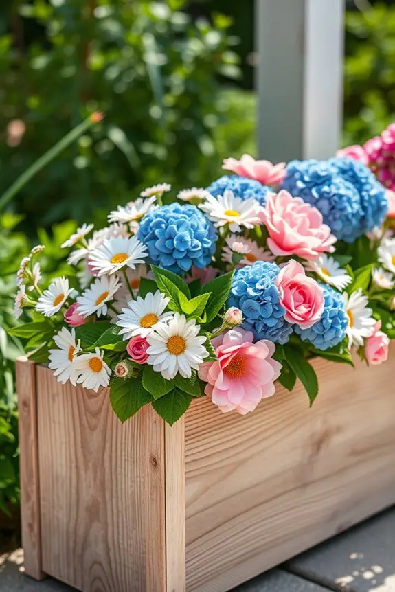 realistic artificial flower boxes