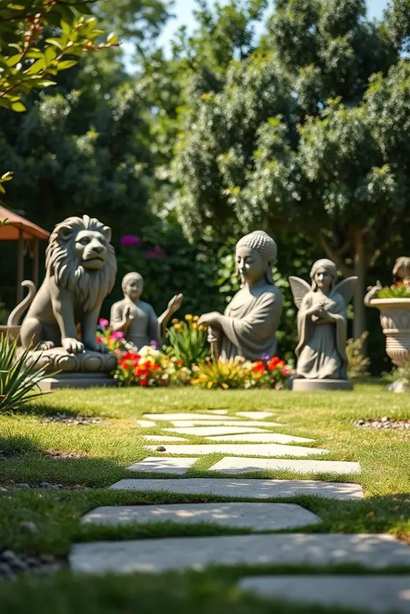 realistic garden statues enhance aesthetics