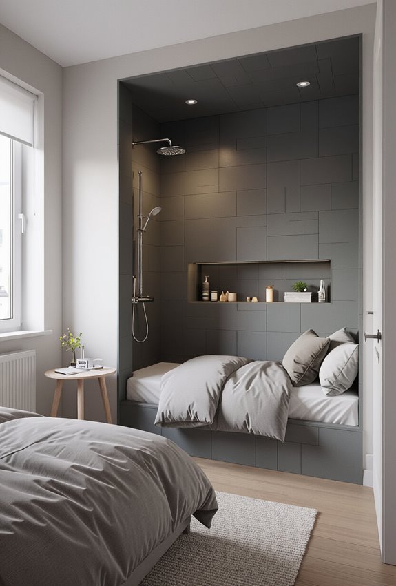 recessed dual use headboard