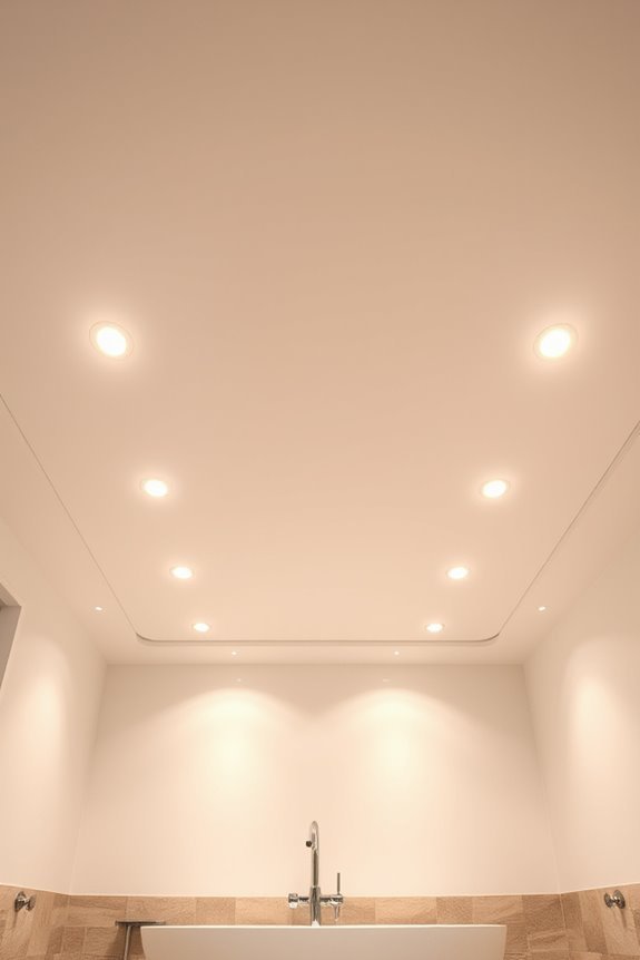 recessed lighting enhances ambiance