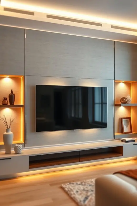 recessed lighting enhances ambiance