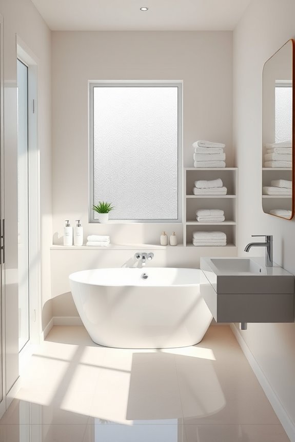 recessed shelving enhances aesthetics