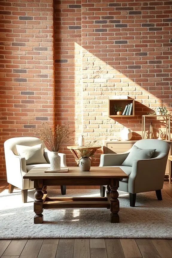 reclaimed brick vintage charm