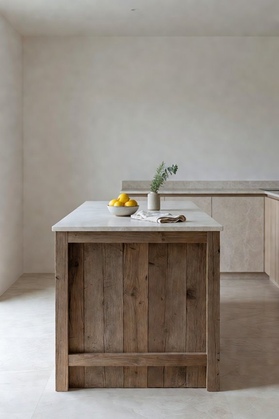 reclaimed brown island warmth