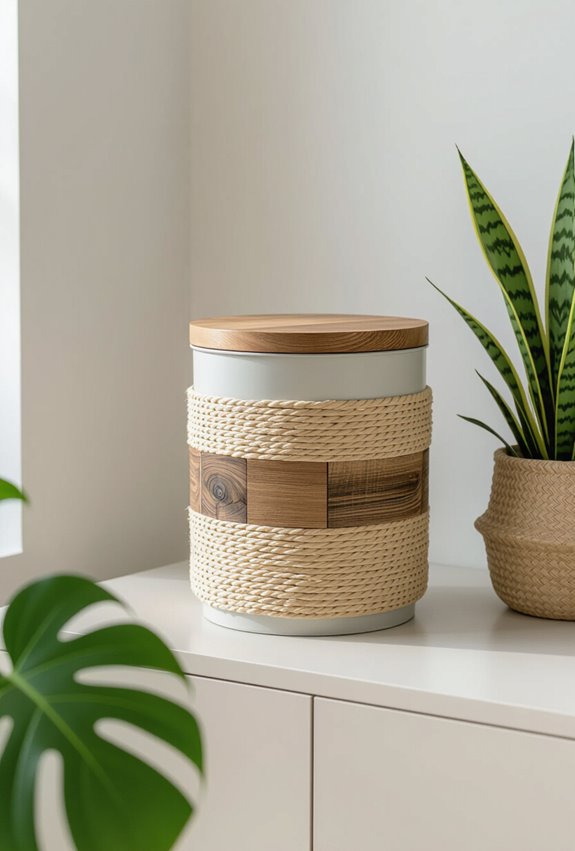 reclaimed material stylish waste bins
