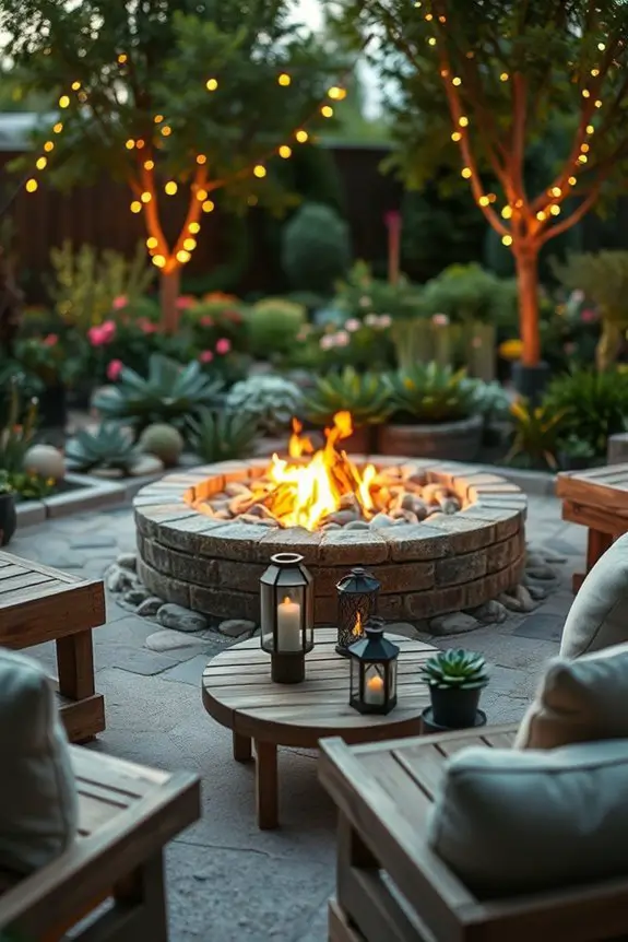 reclaimed materials fire pit