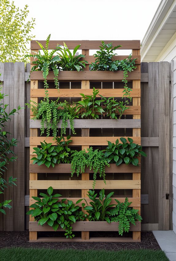 reclaimed pallet vertical herbery