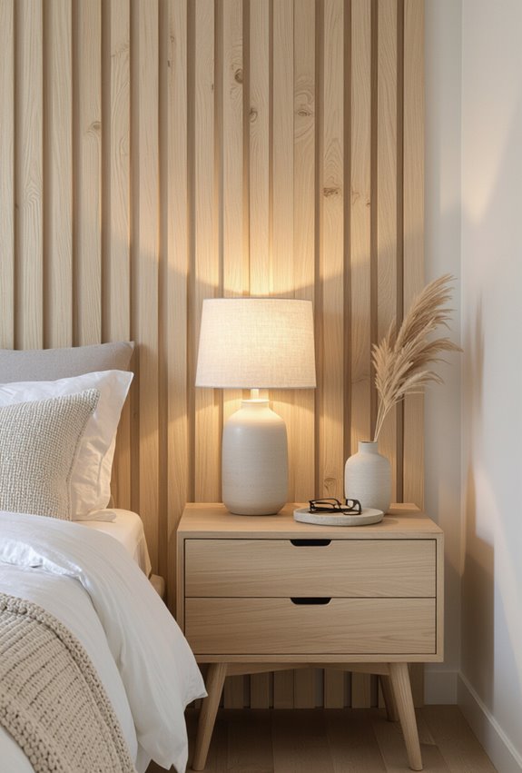 reclaimed timber slat headboard