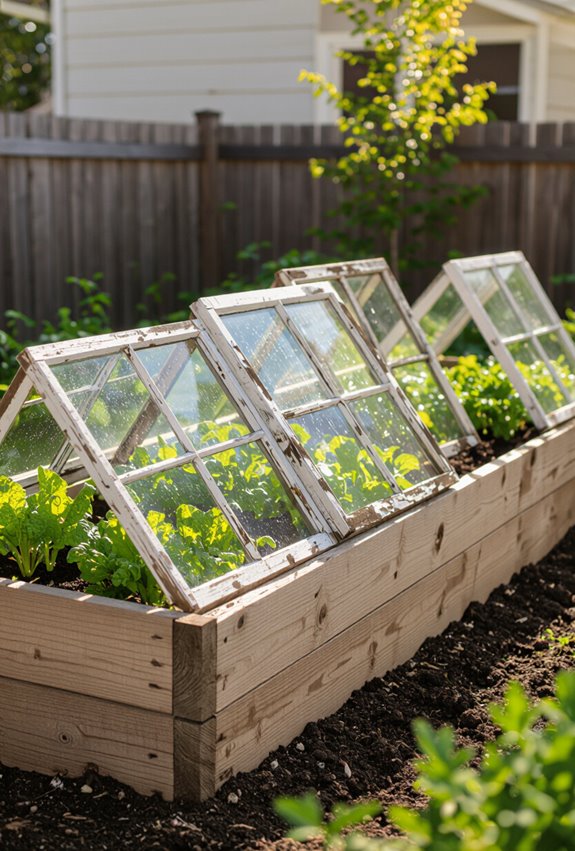 reclaimed windows for gardening