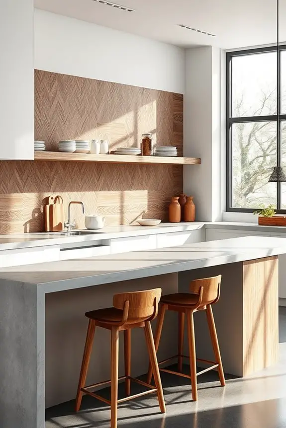 reclaimed wood and concrete