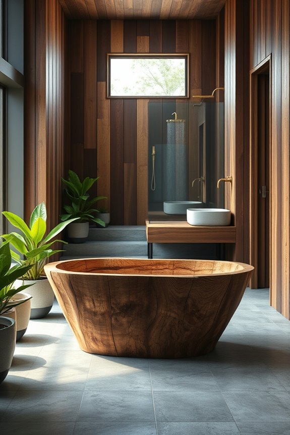 reclaimed wood bathroom warmth