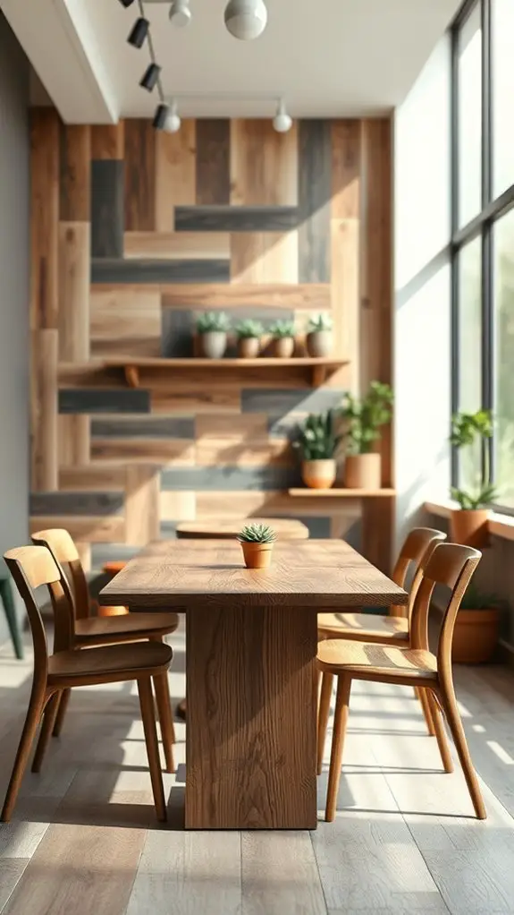 reclaimed wood enhances ambiance