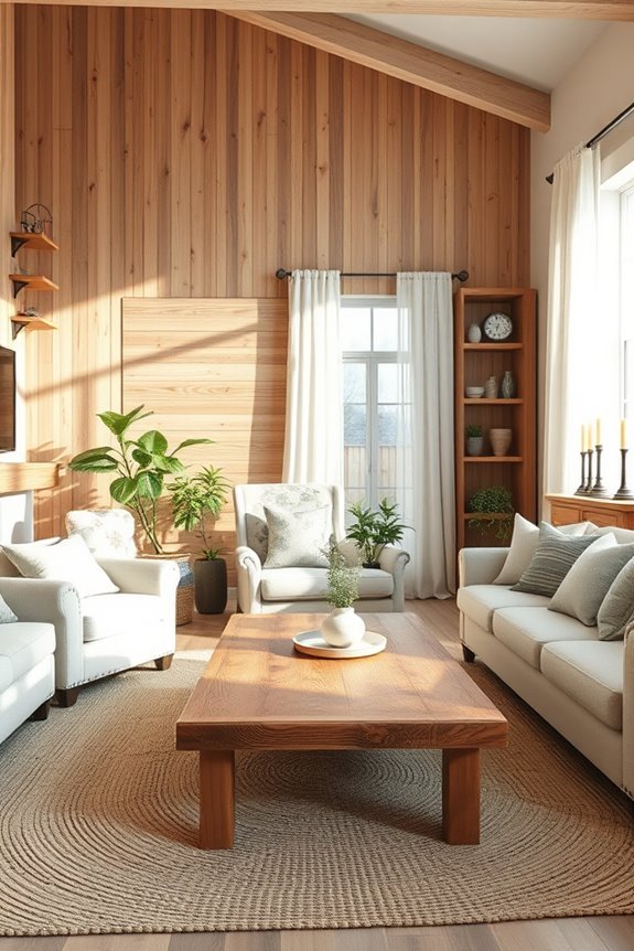 reclaimed wood enhances rustic charm