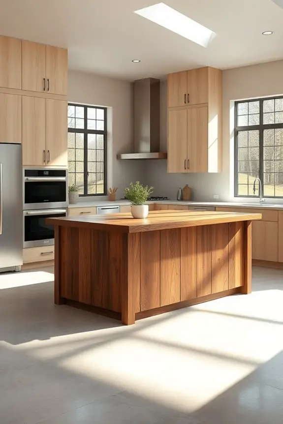 reclaimed wood kitchen island