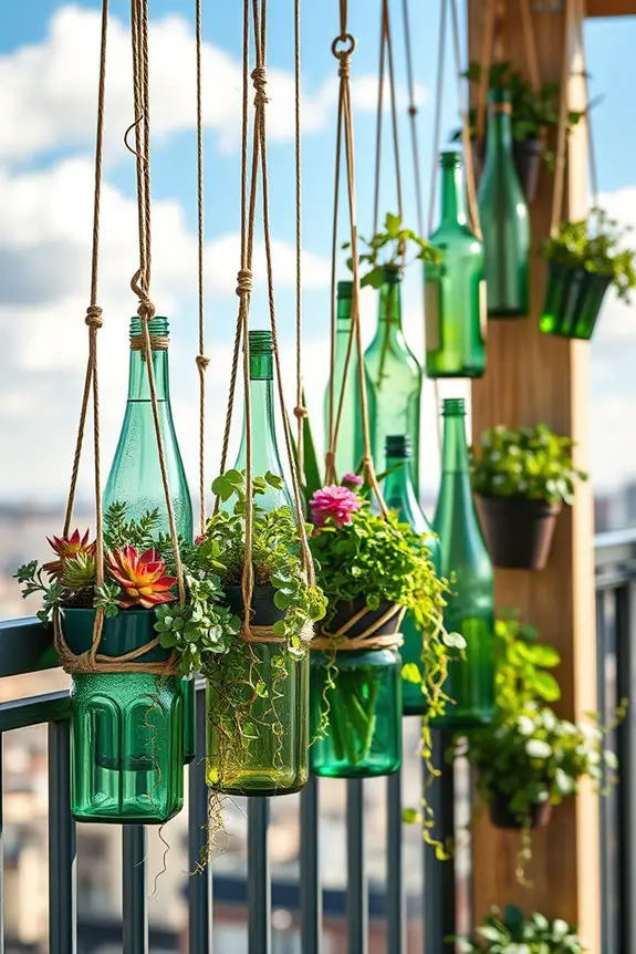 recycled bottle garden planters