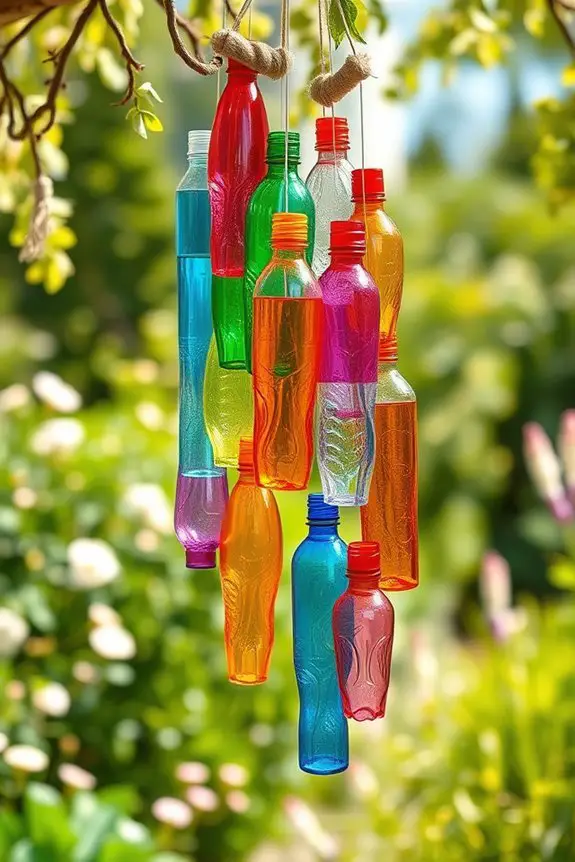 recycled bottle wind chimes