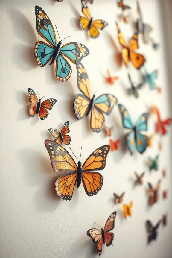 recycled butterfly art creation