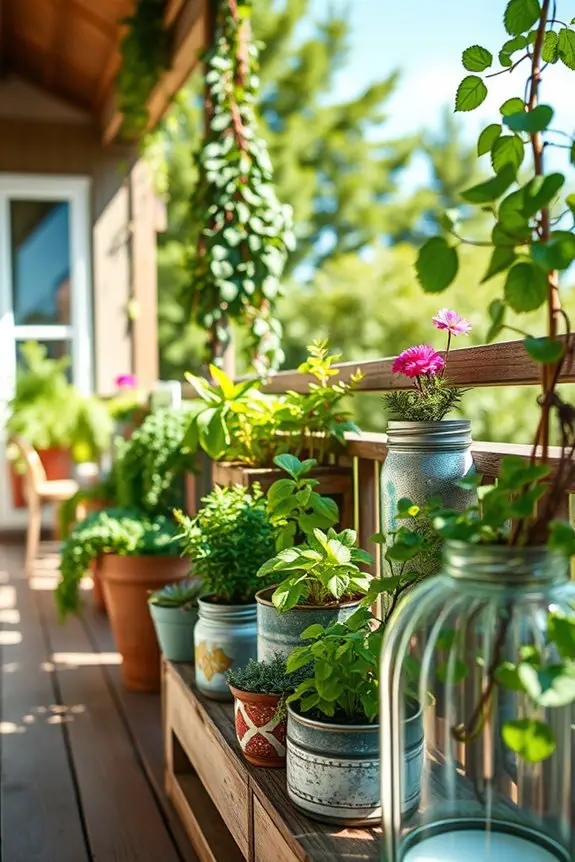 recycled container garden creativity