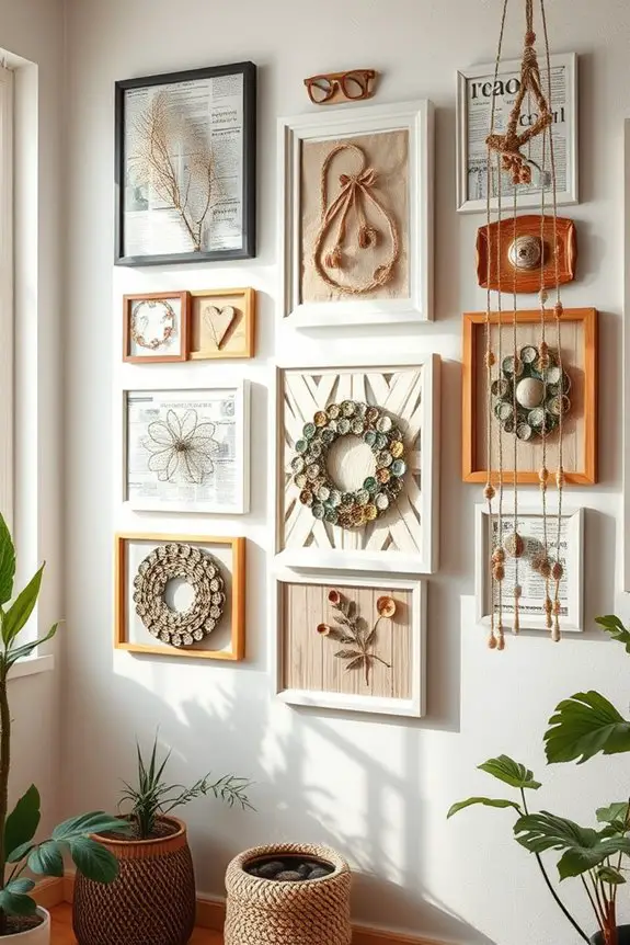 recycled materials diy artwork