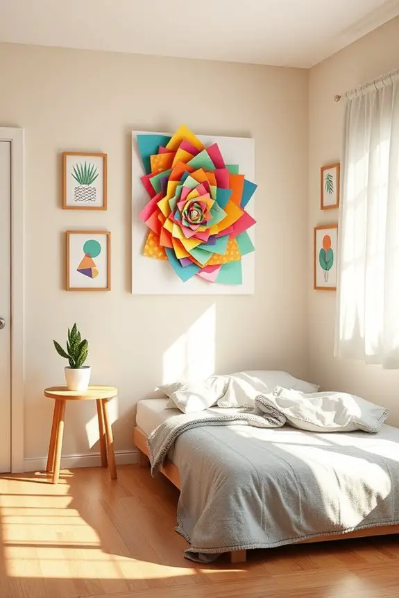 recycled paper art creation