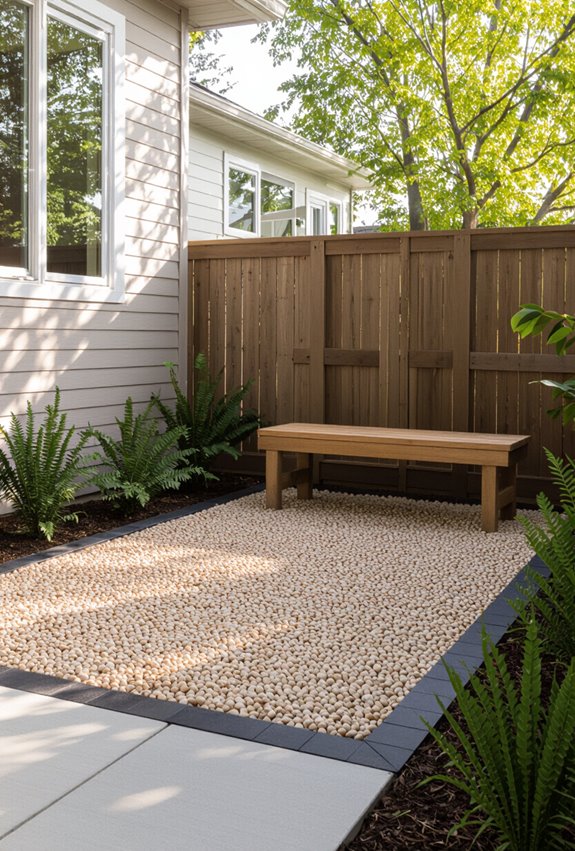 reduce yard maintenance with gravel