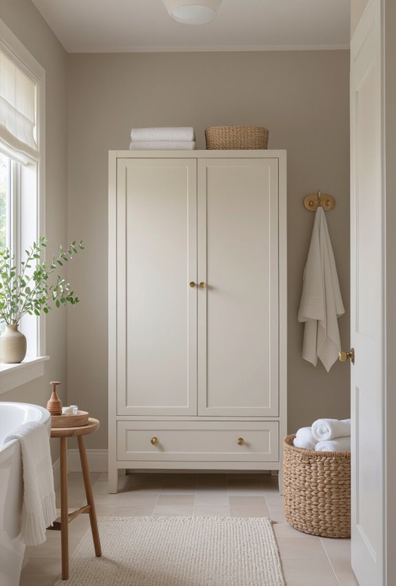refinished vintage armoire storage