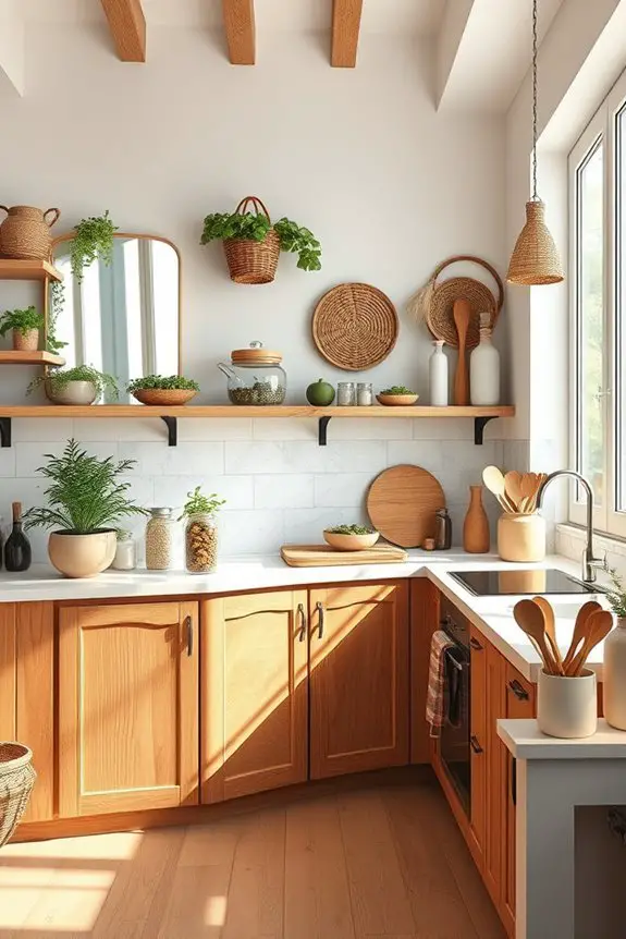 reflective surfaces enhance boho