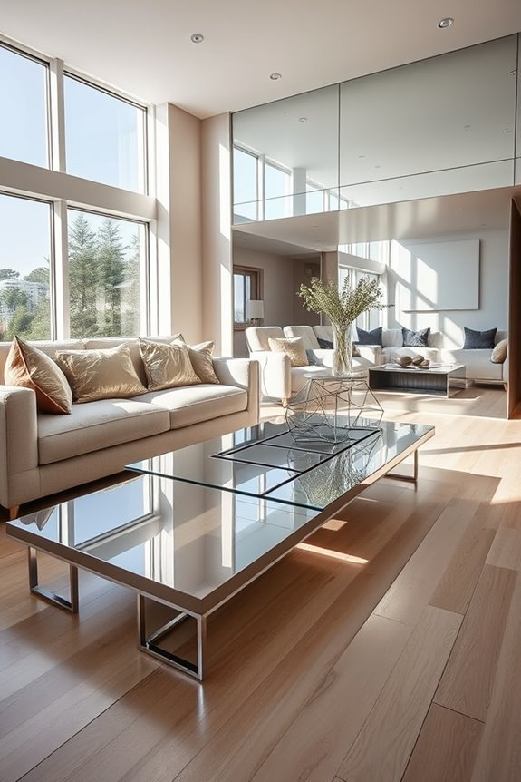 reflective surfaces enhance elegance