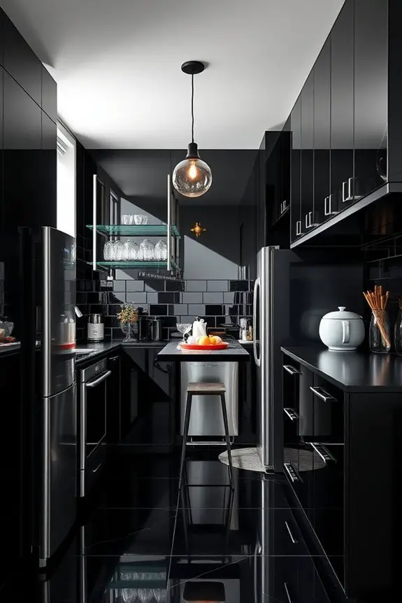 reflective surfaces enhance kitchens