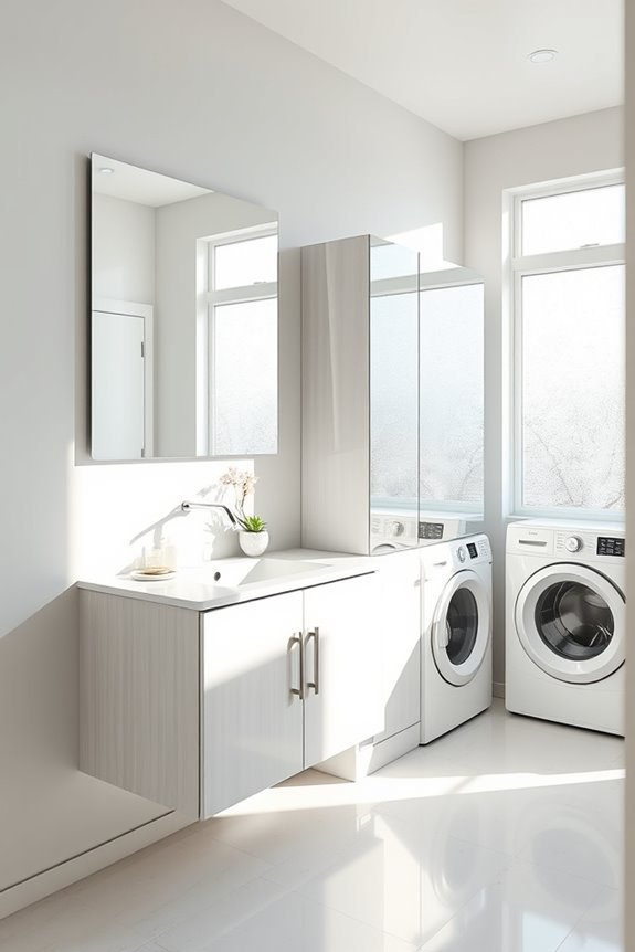 reflective surfaces enhance space