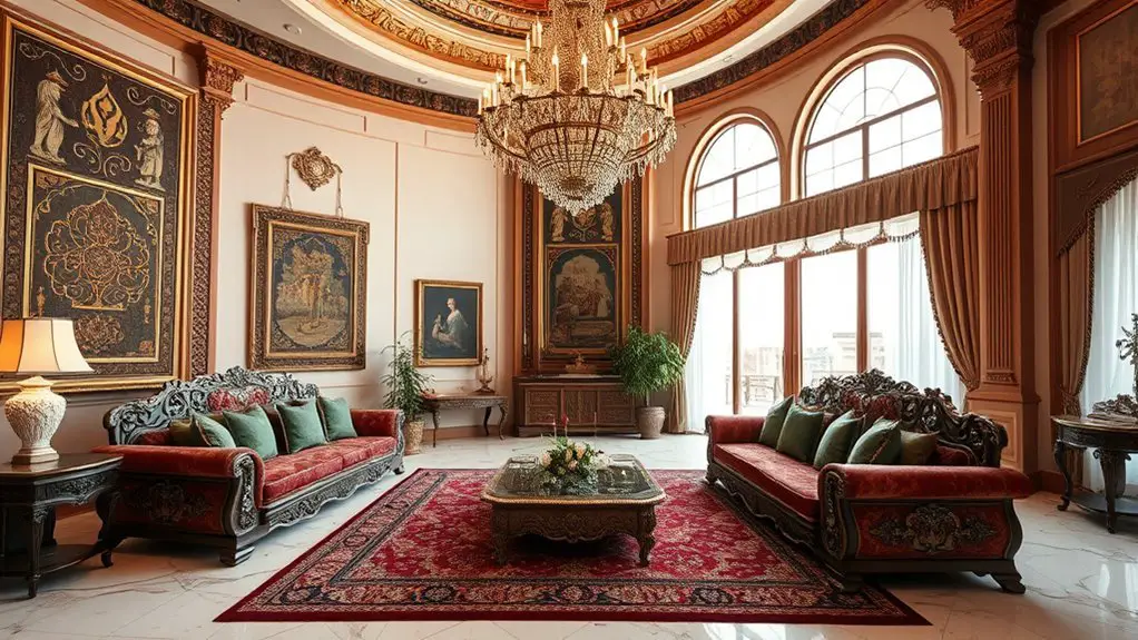 regal arabian living room designs
