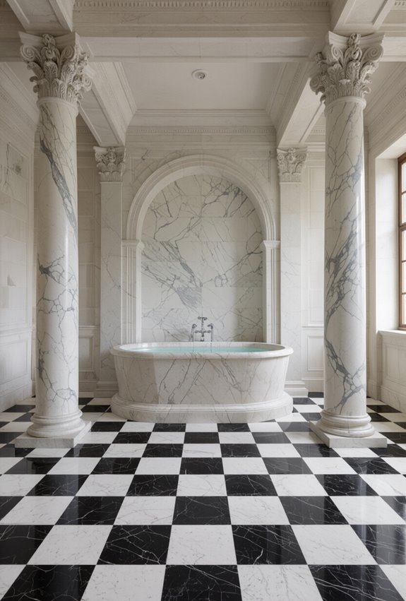 regal checkerboard stone elegance