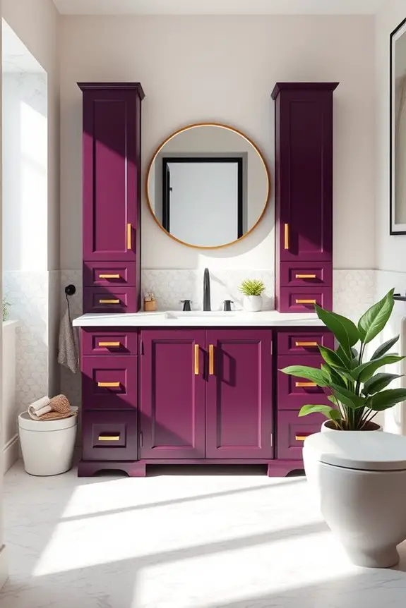 regal plum cabinetry elegance