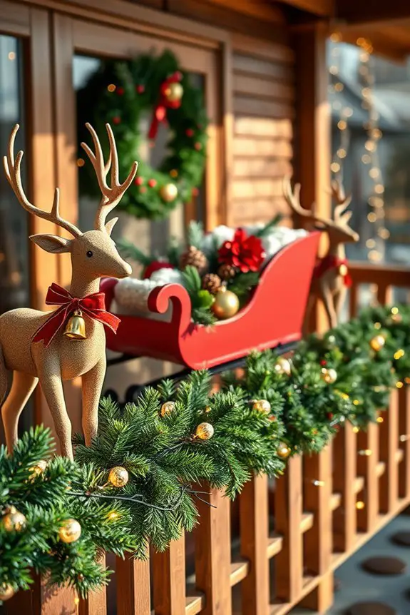 reindeer and sleigh decorations